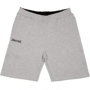 Pantalones Cortos de Baloncesto Flow Spalding para Hombre - Gris Claro - 80% Algodón