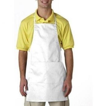 8204 LB 8204 2 POCKET ADJ APRON WHITE OS