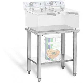 Estante de Acero Inoxidable para Freidora - 62 x 42 cm, Capacidad de Carga 150 kg, Doble Estante