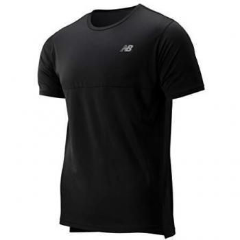 New Balance Hombre Accelerate Manga Corta Manga Corta, Hombre, Manga Corta, MT93180, Negro 19, XL