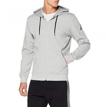 adidas M Mh Plain FZ Sudadera, Hombre, Medium Grey Heather, L