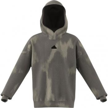 Sudadera adidas AOP con capucha para niños - Caqui, Gris