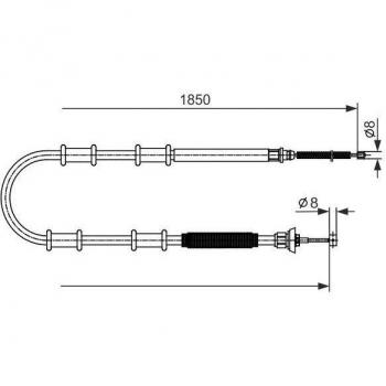 Cable de freno de mano BOSCH 1 987 482 592
