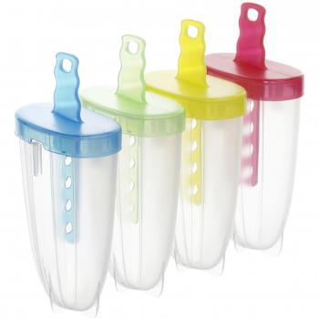 Rotho 1708799999 Molde para Helado casero, de plástico PP, 4 Unidades, Multicolor