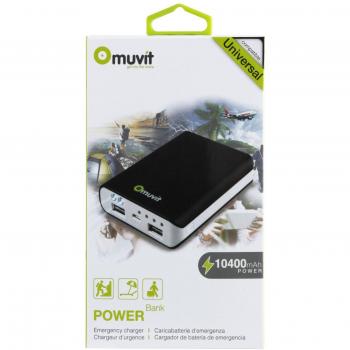 MCA Batería Externa 10400 mAh negrogris