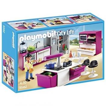 PLAYMOBIL City Life 5582 Cocina de Diseño Moderna con Isla Equiparada