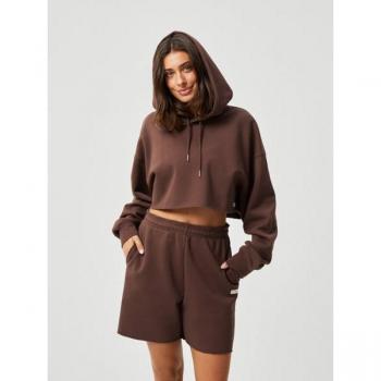 Björn Borg Studio Oversized Cropped Hoodie Brown, M