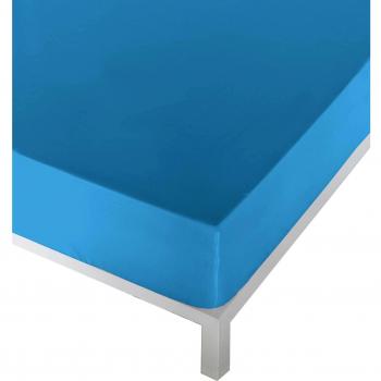NATURALS Sábana Bajera Azul Claro Cama 105 cm
