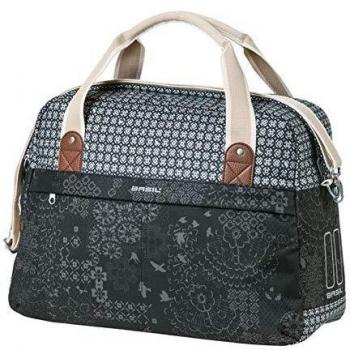 Bolsa de bicicleta Basil Boheme Carry All 18L, impermeable, sistema de anclaje en ganchos, color carbón