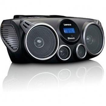 Lenco Scd de 100 – Radio Portátil con CD, MP3, Bluetooth, USB y SD, Mando a Distancia Negro