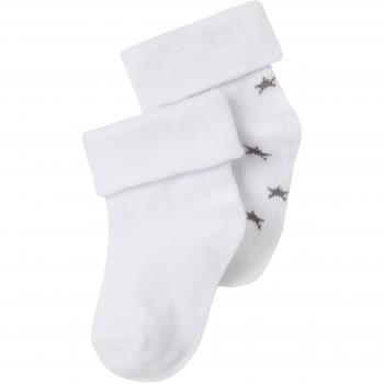 Noppies U Socks 2-Pck Levi Stars, Pack X 2 Calcetines para Bebé-Niños, Blanco