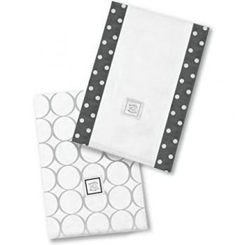 Swaddle bebé de los diseños Burpees Lote 2 toallas absorbentes Patrón bebé círculos lavanda