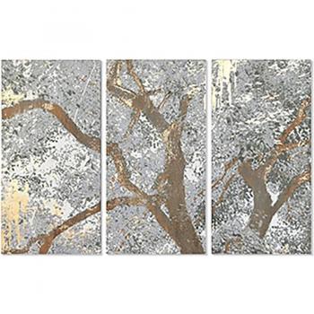 Cuadro decorativo de pared con diseño de árbol en set de 3 piezas - DKD Home Decor