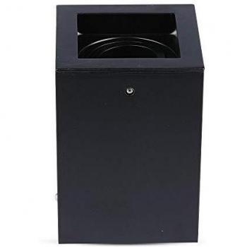 Portafaretto Cuadrado Orientable Negro para Techo GU10 y GU5.3