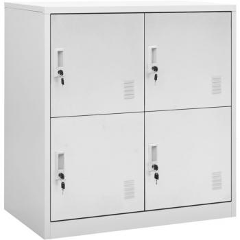 vidaXL Locker Cabinet Light Grey 90x45x92.5 cm Steel