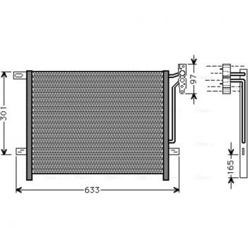 Condensador de aire acondicionado AVA COOLING BW5203 y PRASCO BW5203, compatible con sistemas de refrigeración, diseño compacto, alta eficiencia térmica, fácil instalación