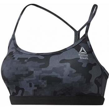 Reebok RC Skinny Bra AOP Sujetador Deportivo, Mujer, Black, L