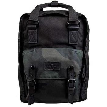 Doughnut Macaroon Camo Series Mochila, Unisex Adulto, Black x Army, Talla Única