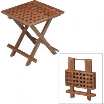 WHITECAP 60030 TEAK GRATE TOP FOLD-AWAY TABLE