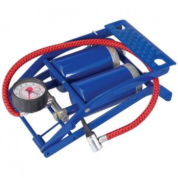 Silverline 783143 - Bomba de pie con doble cilindro