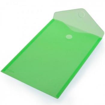 Office Box Carpeta Sobre Cierre con Velcro A4+ Vertical Plástico Verde Translúcido