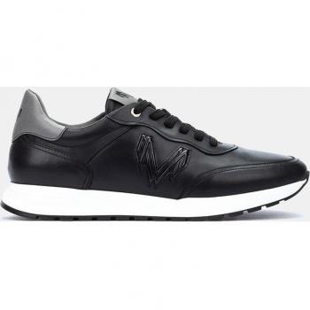 Martinelli Brookline Zapatillas de Piel para Hombre, Tipo Running Bajas, Color Negro con Cierre de Cordones