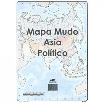 Mapa Mudo SELVI Color Din-A4 Asia Político, Caja x50
