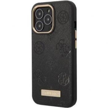 Funda Dura GUESS Peony Logo para iPhone 13 Pro con MagSafe - Negro