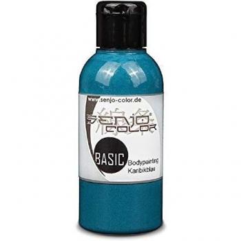 Senjo Color Basic Bodypainting I color de cara y cuerpo I cosméticos, dermatológicamente probado I carnaval, disfraces I 75 ml I azul caribe