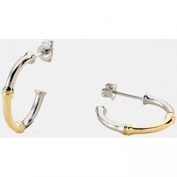 Pendientes Agatha Paris Bamboo Plata y Oro
