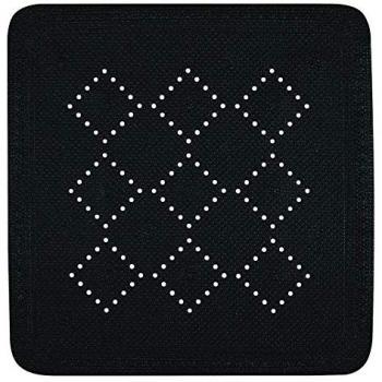Alfombra de baño Spirella Alaska 55x55 cm negra, antibacteriana, antideslizante con ventosas