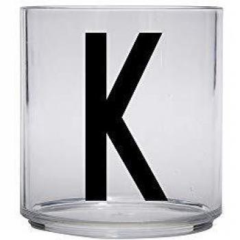 Design Letters Vaso para beber personal para bebés y niños en tritan - K - Sin BPA, Sin BPS y Sin EA, disponible de la A-Z, los accesorios se venden por separado, apto para lavavajillas, 62 g, 175 ml