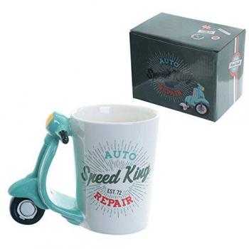 Taza de Cerámica - Asa con Forma de Moto Scooter