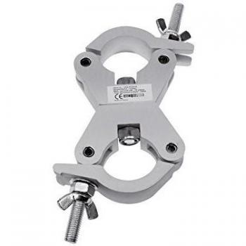 DOUBLE ATTACHE-TUBE ROBUSTE AVEC ECROU A AILETTES - CHARGE MAX. 350KG