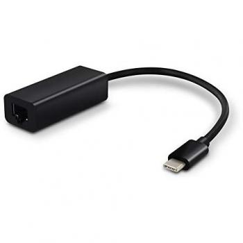 Adaptador USB-C Macho a RJ45 Ethernet 1000 Mbps, Compatible con Windows y Mac OS