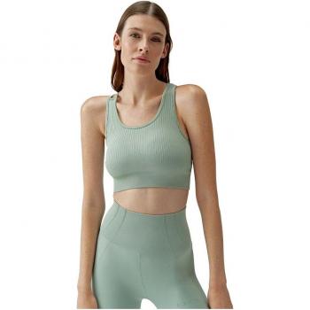 Born Living Yoga - Top de mujer Nilay Sage con detalles en encaje