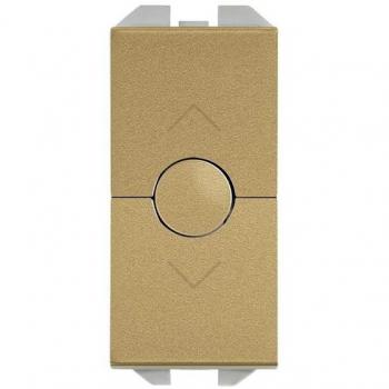 Interruptor de persianas Simon 270 con 3 posiciones y módulo estrecho oro
