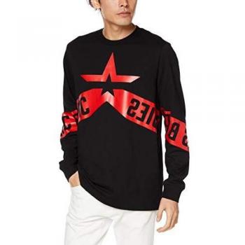 DIESEL T Just LS Star Tops y Camisetas Hommes Negro - L - Camisetas Manga Larga