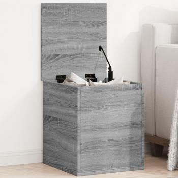 Caja de almacenaje de madera de ingeniería gris Sonoma 40x42x46 cm