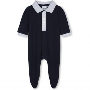 BOSS Kidswear - Pijama de bebé niño liso con cuello polo, modelo J50782
