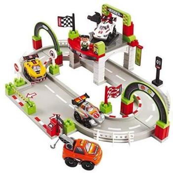 Circuito Grand Prix Abrick Ecoiffier con 1 Personaje y 4 Vehículos, Multicolor