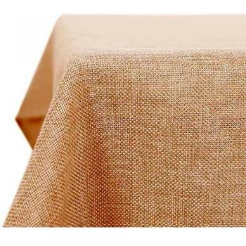 Deconovo Mantel Mesa Rectangular para Comedor Cocina o Salón Efecto Lino 140 x 240 cm Amarllo Claro