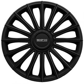 Tapacubos Sparco Treviso 16 pulgadas ABS negro - Conjunto de 4 piezas