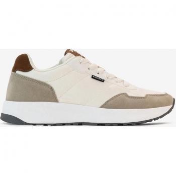 Zapatillas deportivas Ecoalf de mujer con cierre de cordones y refuerzo en talón, color blanco/beige, talla 39