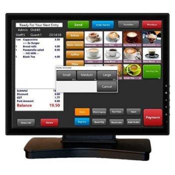 T1705A ALTA+DVI+USB NEG Monitor táctil 17'' para TPV VivaPos