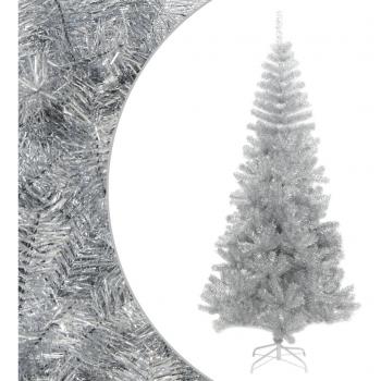 vidaXL Artificial Christmas Tree with Stand Silver 210 cm PET