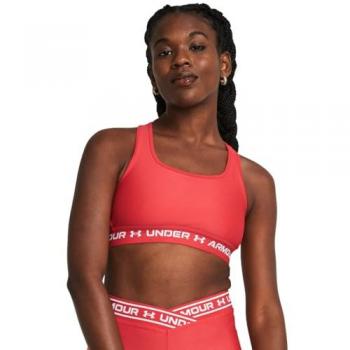 Sujetador Deportivo Under Armour Crossback Mid Impact Rojo Tomate XXL, Sujeción Media, Espalda Cruzada, Multideporte, Poliéster