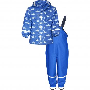Conjunto de lluvia infantil tiburón azul 2 piezas