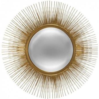 Espejo solar en dorado metal D58cm - Espejo «Soleil» - metal dorado D58 cm - Atmosphera créateur d'intérieur