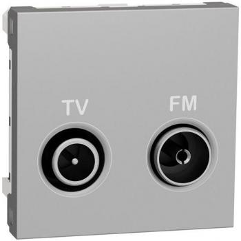 Schneider Electric Toma TV-FM Aluminio NU345230